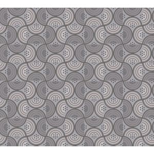 RETRO BEHANG | Grafisch - taupe grijs blauw zwart - Architects Paper Art of Eden