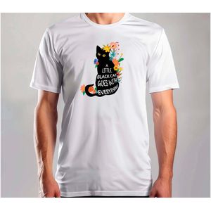A Little Black Cat Goes With Everything - T Shirt - Funny - SoFunny - Grappig - ZoGrappig - Sarcasm - SarcasticHumor - Sarcasme - Sarcastisch - Cat - Katten
