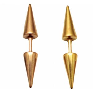 Punt -Oorbellen -goudkleur-Charme Bijoux