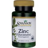Swanson - Zink Gluconaat - 30 mg - 30 Tabletten