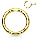 piercing ring high quality 0.8 x 6mm gold plated