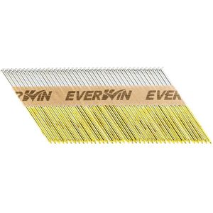 Everwin Stripnagels  D-kop | 3.1 x 90 mm |Glad Gegalvaniseerd| 2000 stuks | 34 graden