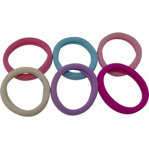 Jessidress Sterke Haar Elastieken Grote Elastieken zonder stiksels Ideaal voor Hoge Paardenstaart - Pastel