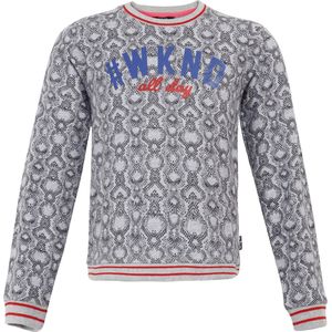 Little miss juliette zachte grijze meisjes stretch sweater - Maat 122