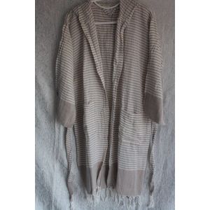 Badjas Zandkleurig met Capuchon (S/M) 100% Katoen