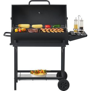 Houtskool BBQ Armento met deksel 95x108x61 cm zwart casa.pro