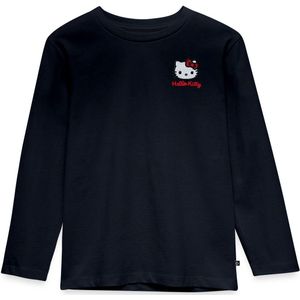 Hello Kitty Geborduurd Portret Premium T-Shirt Kinderen Met Lange Mouwen