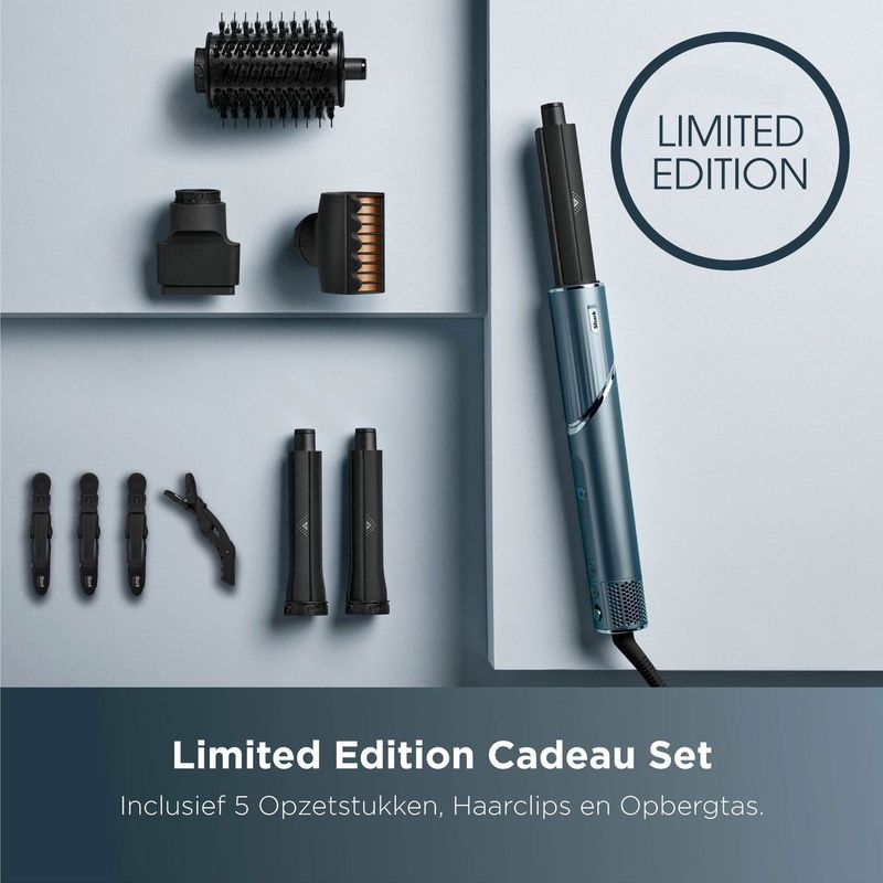 Shark - FlexStyle - Föhn en Multistyler - Blauw - 5-in-1 Set met Accessoires