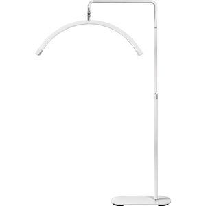 Moonlight Wit Behandellamp - Kantelbare Salonlamp met Smartphonehouder - Voor Beauty, Tattoo, Massage, Nagelstyliste & Make-up Verlichting