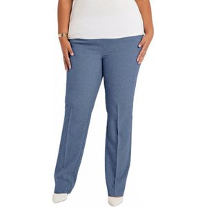 Rechte broek met semi-elastische tailleband