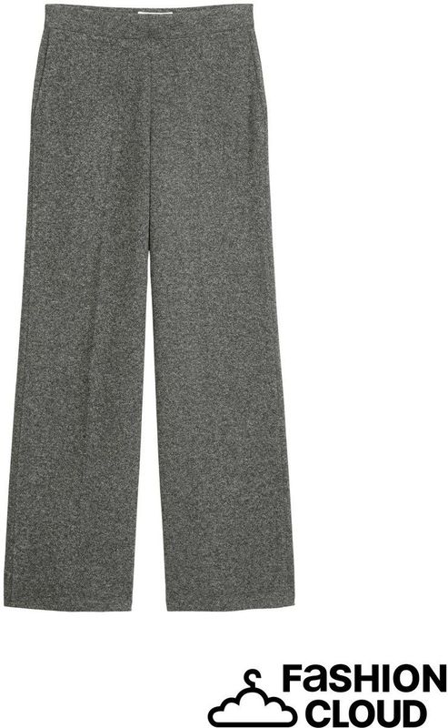 Wijde grijze gemêleerde broek