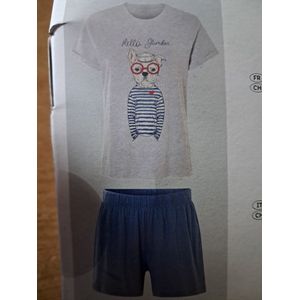Dames Pyjama Set - Maat XL 48/50 - 2-delig - T-shirt met Korte broek