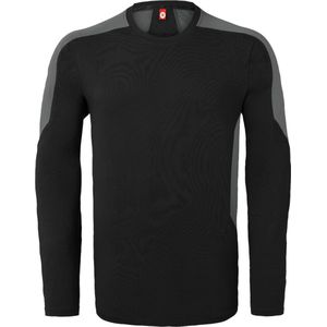 HAVEP T-shirt lange mouw Bicolor 10073 - Zwart/Charcoal - L