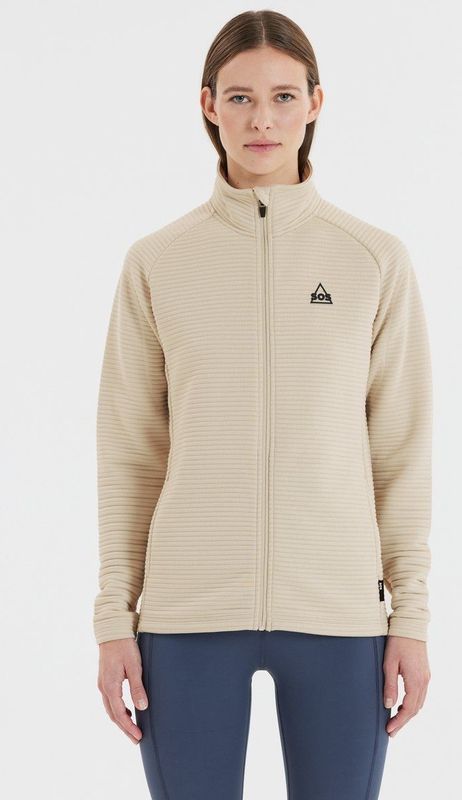 SOS Sportief sweatvest 'Muju'  lichtbeige / zwart