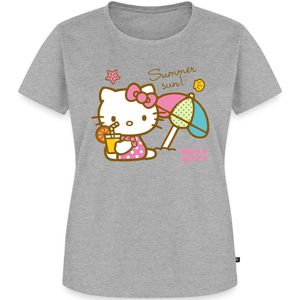 Hello Kitty Op Het Strand Onder Een Zonnescherm Premium T Shirt Dames