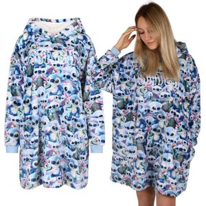 DISNEY Stitch - Sweatshirt / Badjas / Deken met Capuchon, Dames, met Zakken