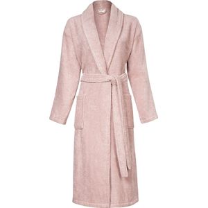 Linden&Green - Unisex Badjas - 100% Turkse Katoen Badjas - M - Rose - Katoen badstof - Sauna Badjas - Badjassen - Sjaalkraag - Badjas dames - Badstof badjas - Maat M