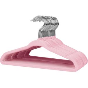 Selbro ® Zachte Fluwelen Kinderkleerhangers met Antislipfunctie, Perfecte Pasvorm voor Babykleding