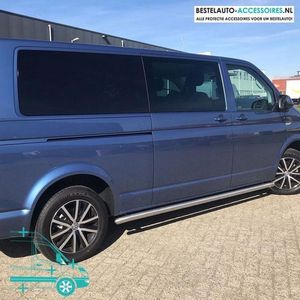 Sidebars - Geschikt Voor VW Transporter T5 2003+/T6/T6.1 2015+/L2 - Zwart Glans