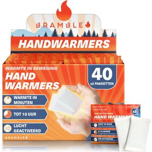 Bramble 80 Handwarmers, Pocket & Handschoen Warmers voor Fietsen, Wandelen, Voetbal Toeschouwers - 10 uur warmte
