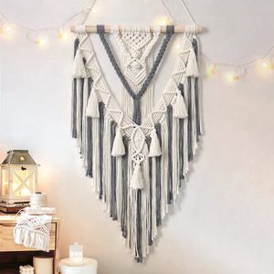 Ibenzoa® Stijlvol Boho Macramé Wandkleed met Geometrisch Ontwerp voor Diverse Interieurs