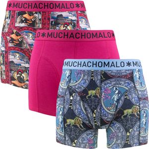 Muchachomalo 3P boxers rome blauw & groen - XXL
