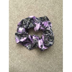 Scrunchie Paisley Lavendel - Scrunchie Satijn - Haarwokkel - Haarelastiek - Haaraccessoires