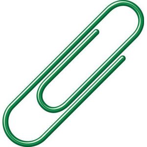 paperclips Alco 26mm rond doos a 100 stuks donkergroen