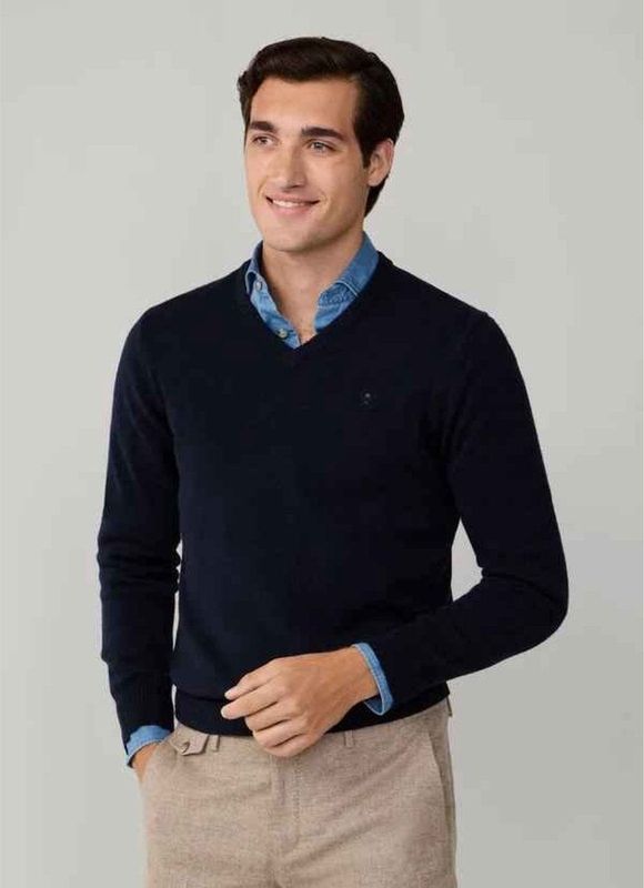 Hackett Lambswool Trui Met V-hals