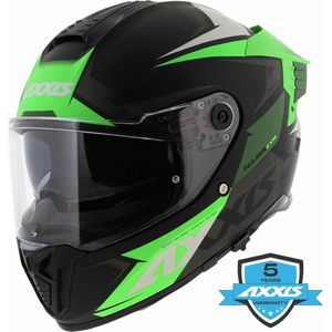 Axxis Hawk SV Evo Integraal helm Ixil mat zwart groen XL - Motorhelm / Brommerhelm