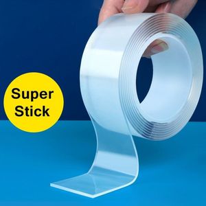 Dubbelzijdige tape - Transparant - Gekko tape - Magic Tape – Nano Tape – Montage Tape - Herbruikbaar - Afwasbaar - 5 meter
