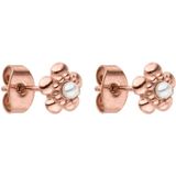 PURELEI - Shiny Bloom - Oorstekers - Rose-goud - Parelwit - 2-delig
