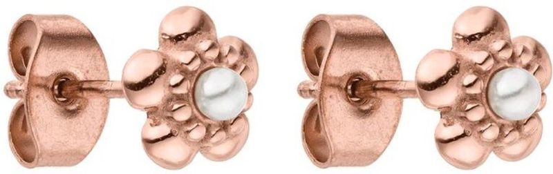 PURELEI - Shiny Bloom - Oorstekers - Rose-goud - Parelwit - 2-delig
