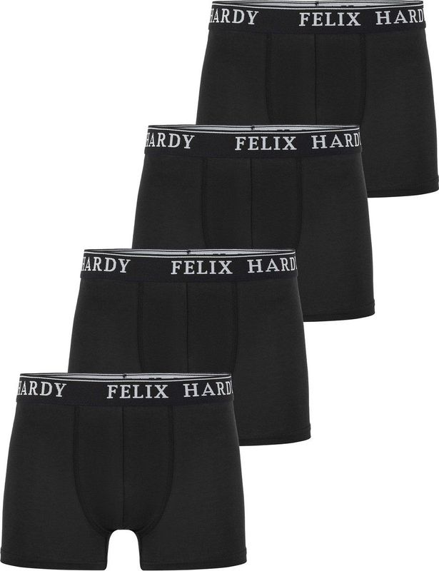 Felix Hardy - Boxershort Multipack - Zwart - Onderbroek Mannen - 4 Pack - 97% Katoen