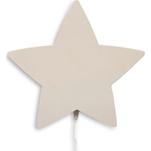 Houten wandlamp kinderkamer | Ster - beige | toddie.nl