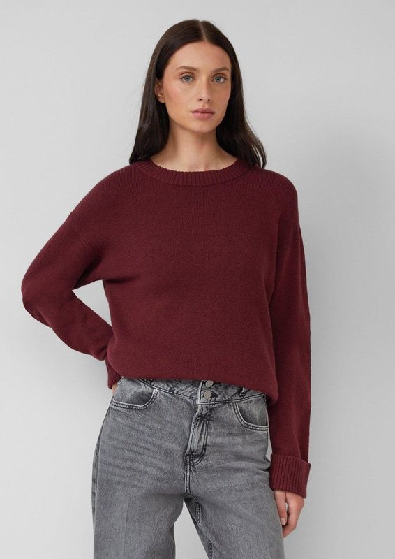 s.Oliver RED LABEL - Relaxed Fit - Gebreide Pullover - Katoenmix met Wol