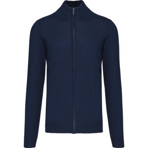 Kariban Heren cardigan met rits K961 - Navy - S