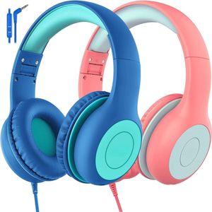 Koptelefoon kinderen met draad - Kinderkoptelefoon - Bedrade hoofdtelefoon - Veilig volume - School - Tablet - Laptop - Reizen - Muziek luisteren