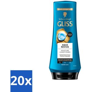 Gliss - Hair Repair - Conditioner Aqua Revive voor Hydraterend en Fris Haar - 200 ml - Bulkverpakking - 20 stuks