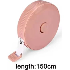 Scoby - Rolmaat - Meetlint voor Lichaam - Omtrekmeter - Kleding Meetband - Uitrolbaar 1.5 Meter - Roze