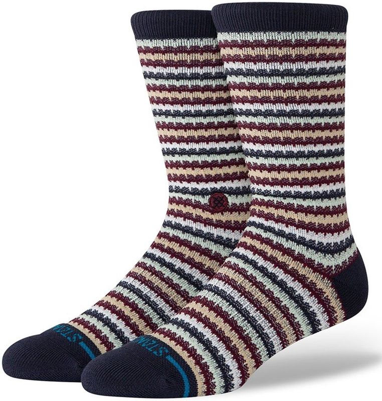 Stance heren casual sokken chiclets waffle knit crew blauw & rood