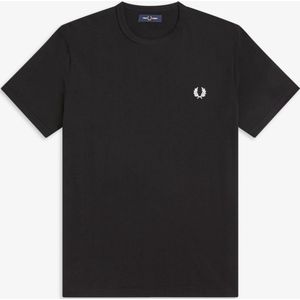 Fred Perry Ringer regular fit T-shirt M3519 - korte mouw O-hals - zwart - Maat: L