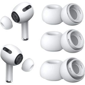New Age Devi - 3 paar Medium Oordopjes - Perfecte pasvorm, optimale geluidskwaliteit - Witte oordopjes voor een stijlvolle look - Geschikt voor airbuds pro