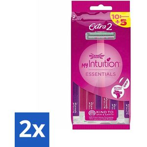 Wilkinson - Wegwerpscheermesjes - Extra 2 Beauty - Extra Comfort - 15 mesjes - Voordeelverpakking - 2 stuks