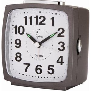 Cetronic T0310S GM - Wekker - Analoog - Stil uurwerk - Snooze - Grijs