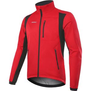 Winter Fietsen Jas voor Mannen - Softshell Winddicht Thermisch Fleece Fiets Kleding