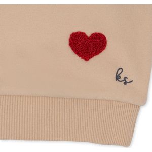 Konges Sløjd Lou Sweatshirt/Trui met hartjes - Shifting Sand