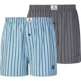 THURE - Boxershorts - Lichtblauw en Donkergrijs - Set van 2
