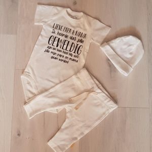 Baby cadeau papa en mama worden geboorte kraamcadeau unisex set met tekst zwanger opa oma oom tante aankondiging bekendmaking zwangerschap cadeau voor de liefste het mooiste cadeau van 2021