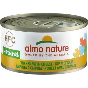 Almo Nature Natvoer voor Katten - HFC Natural - 24 x 70g - Kip met Kaas - 24 x 70 gram